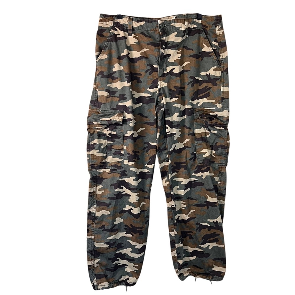 Levi's 1994 Baggy‎ Cargo Pants Men's 32 Camo Adjustable Hem